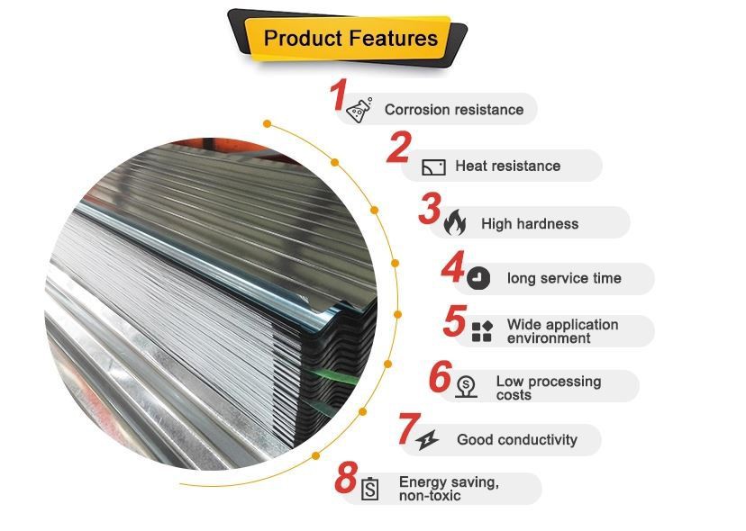 Aluzinc Corrugated Steel Sheet Roofing Material FEATURE