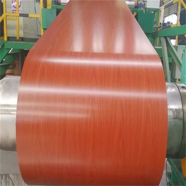 Wood color coated aluminum coil